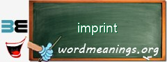 WordMeaning blackboard for imprint